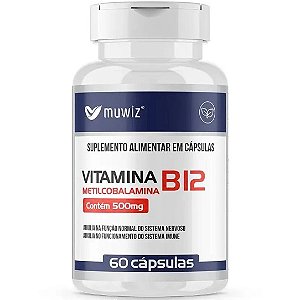 Vitamina B12 - 60 Cápsulas - Muwiz (Energia Disposição Sistema Nervoso Metabolismo)