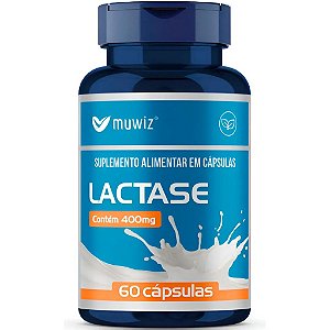 Lactase 400mg - 60 Cápsulas - Muwiz (Digestão da Lactose Conforto Digestivo Enzima Lactase)