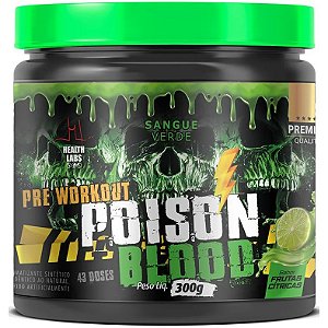 Poison Blood - Sabor Frutas Cítricas - 300g - Health Labs (Energia e Performance para Seus Treinos)