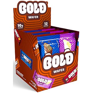 Wafer Bold Snack Proteico - 12 Unid x 40g Cada - Bold (Wafer Crocante Recheado com 10g Proteína)
