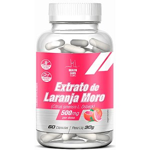 Extrato De Laranja Moro - 500mg - 60 Cápsulas - Health Labs (Potencial Antioxidante Não Contém Glúten)