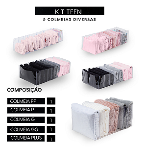 Kit Colmeia Teens - 5 Unidades ( 1PP – 1P – 1G – 1 GG – 1 PLUS )