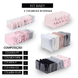 Kit Colmeia Baby - 5 Unidades ( 1PP – 1P – 1 M Mini – 1 GG – 1 PLUS )