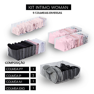 Kit Colmeia Intimo Woman - 5 Unidades ( 1 PP – 2 P – 1 M – 1EXG )