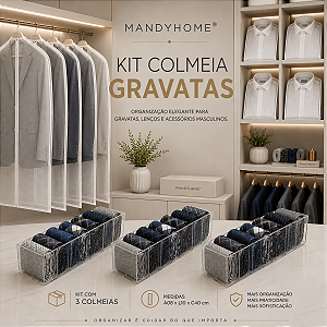 Kit Colmeia Gravata - 3 Unidades