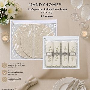 Kit 2 Envelopes Organizadores TNT e PVC 45x45 + 25x35