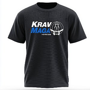 Camisa Krav Maga azul e branco