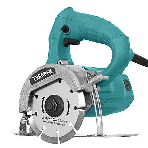 Serra Mármore Profissional 1200w 4.3/8 110mm + 2 Discos de corte - Tssaper