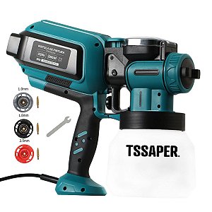 Pulverizador de Pintura pistola Elétrico 550w com 3 bicos Tssaper