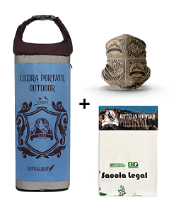 LIXEIRA PORTÁTIL OUTDOOR 5 anos 2026 + Kit Cal + Bandana Bege