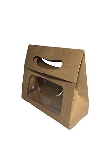 30 Sacola Com Visor Presente Multiuso 15x6,5x17