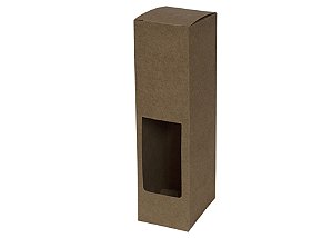 50 Caixa De Papel Para 1 Garrafa 7,5x7,5x30  Com Janela