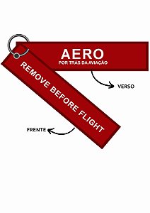 CHAVEIRO AERO - REMOVE BEFORE FLIGHT VERMELHO