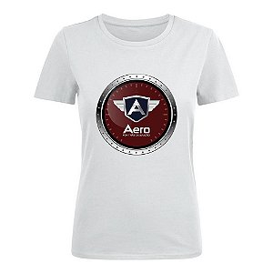 Camiseta aviação feminina Aero - Céu Azul