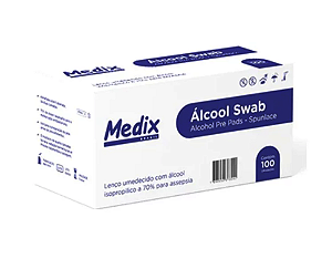 ALCOOL SWABS (GAZE EMBEBIDA C/ALCOOL) CX C/100 MEDIX