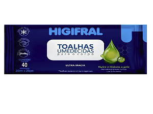 TOALHAS UMEDECIDA C/40 HIGIFRAL