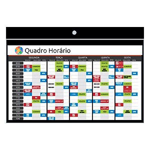 PORTA QUADRO HORARIO, PP, PRETO, HORIZONTAL, 22 X 34 CM, 10 UN