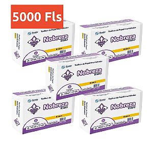 PAPEL TOALHA BRANCO, INTERFOLHADO, 20 X 21 CM, FARDO COM 5000 FOLHAS, NOBREZA