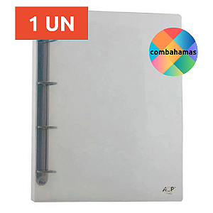 FICHARIO UNIVERSITARIO, TAMANHO OFÍCIO, 4 ARGOLAS, TRANSPARENTE, 34X26,5X4 CM, ACP, 1 UN