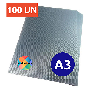 CAPA ENCADERNAÇÃO A3, CRISTAL, 297X420, 100 UN