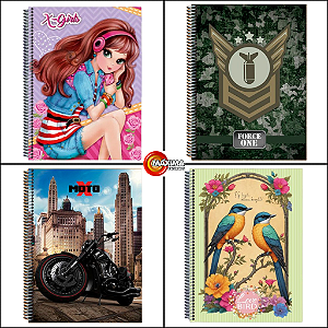 CADERNO UNIVERSITÁRIO, 96 FLS ARAME, CAPA DURA