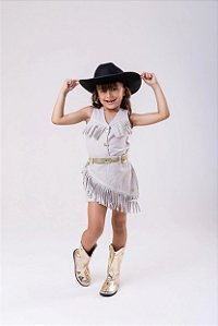 Conjunto Blogueirinha Boiadeira Maraisa Jeans Off