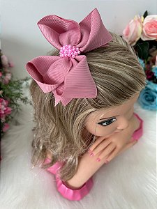 Laço Infantil  Rose Perolas Maria Eduarda