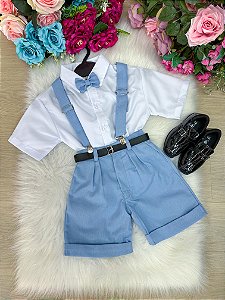 Conjunto Suspensorio Shorts Azul Serenity Gustavo