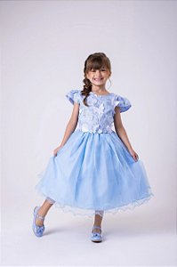 Vestido Jardim Encantado Azul Bebê