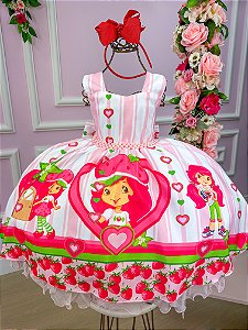 Vestido Infantil Moranguinho Temáticos