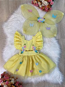 Romper Infantil Jardim Encantado Borboletas com Asa