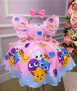 Vestido Bolofofos Rosa Bebe Temáticos Kids