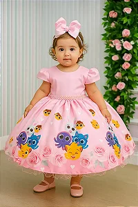 Vestido Bolofofos Bolo Fofos Rosa Temáticos Ysa Kids
