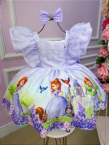 Vestido Princesa Sofia Temático Kids