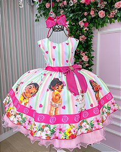 Vestido Moana Baby Rosa Modelo 2