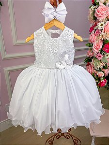 Vestido Jardim Encantado Flora Branco