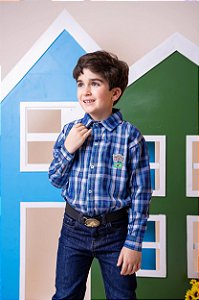 Camisa Manga Longa Rodeio Com Cinto e Fivela Bruno