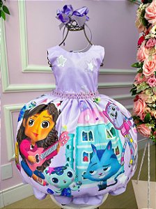 Vestido Casa Mágica da Gabby Temáticos