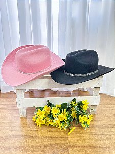 Chapéu Boiadeira Infantil Rosa ou Preto Festas