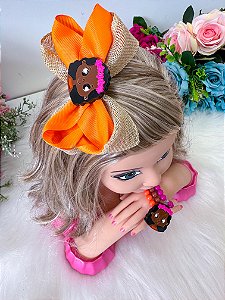 Kit Laço de Cabelo Moana com 3 Pulseiras