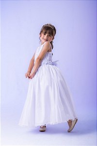 Vestido Dama de Honra Branco Longo Olivia