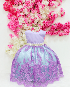 Vestido Festa Infantil Sereia Criança Princesa