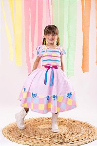 Vestido Junino Quadrilha Festa Luxo Arraia da Docura