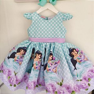 Vestido Jasmine Infantil Luxo Festa