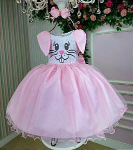 Vestido Infantil Coelho Coelhinho Pascoa Tematico Luxo