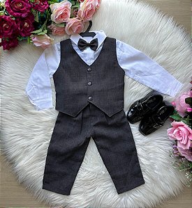Conjunto Colete Alfaiataria Preto