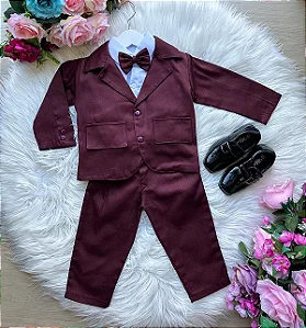 Conjunto Social Terno Blaizer Marsala Gabriel