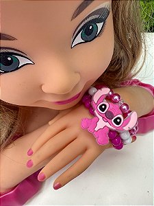 Laço Tematico Angel + Pulseira Rosa