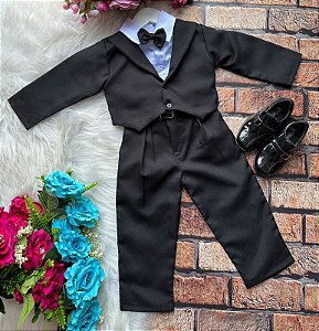 Conjunto Social Terno Preto para Meninos