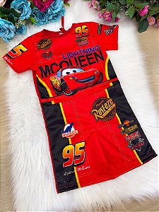 Fantasia Infantil Menino Mcqueen Carros Dia das Crianças